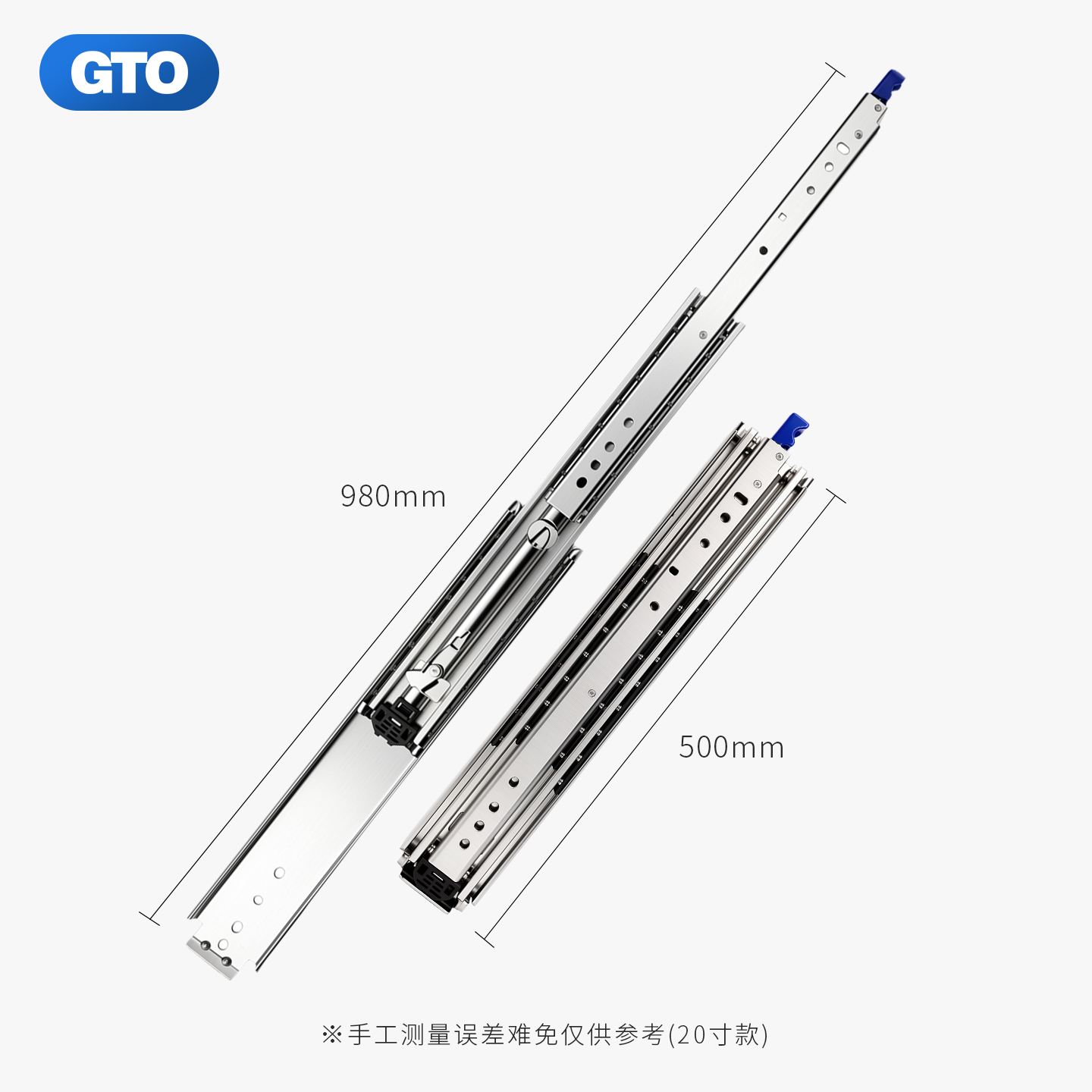 76宽带锁重型三节钢珠滑轨O2576缩略图-2